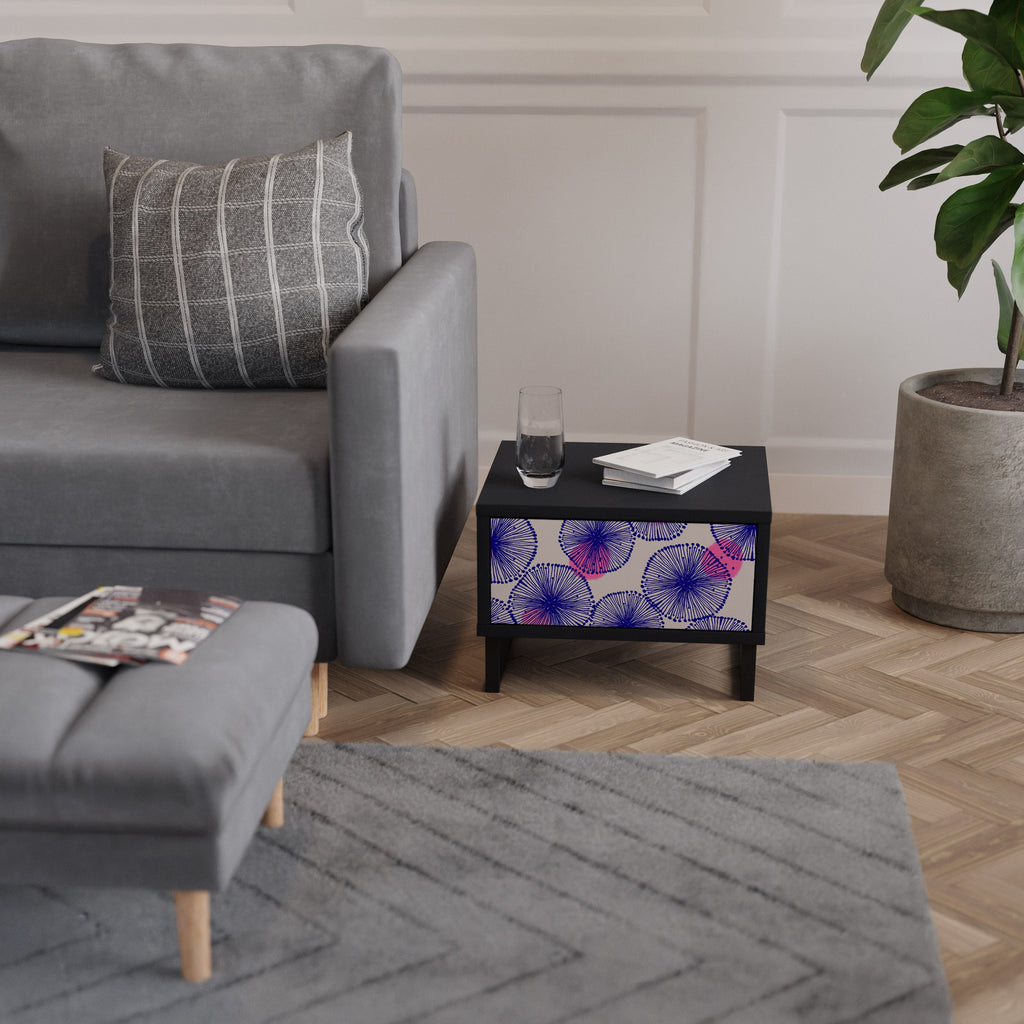 MAGIC NATURE Mesa de Cabeceira em Acabamento Preto