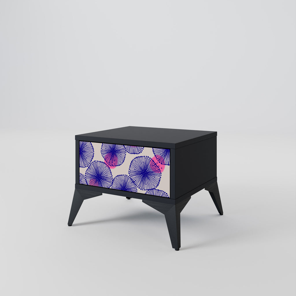 MAGIC NATURE Mesa de Cabeceira em Acabamento Preto