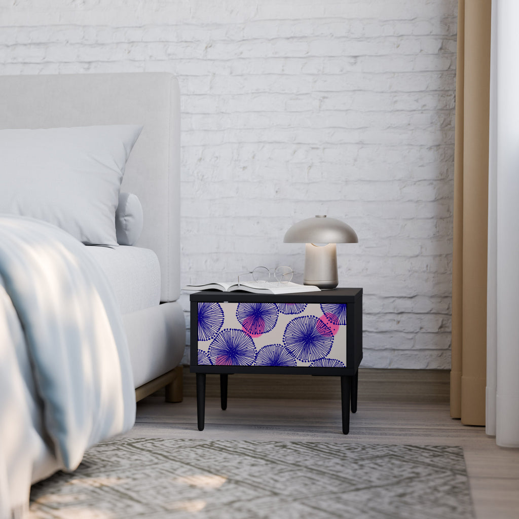 MAGIC NATURE Mesa de Cabeceira em Acabamento Preto