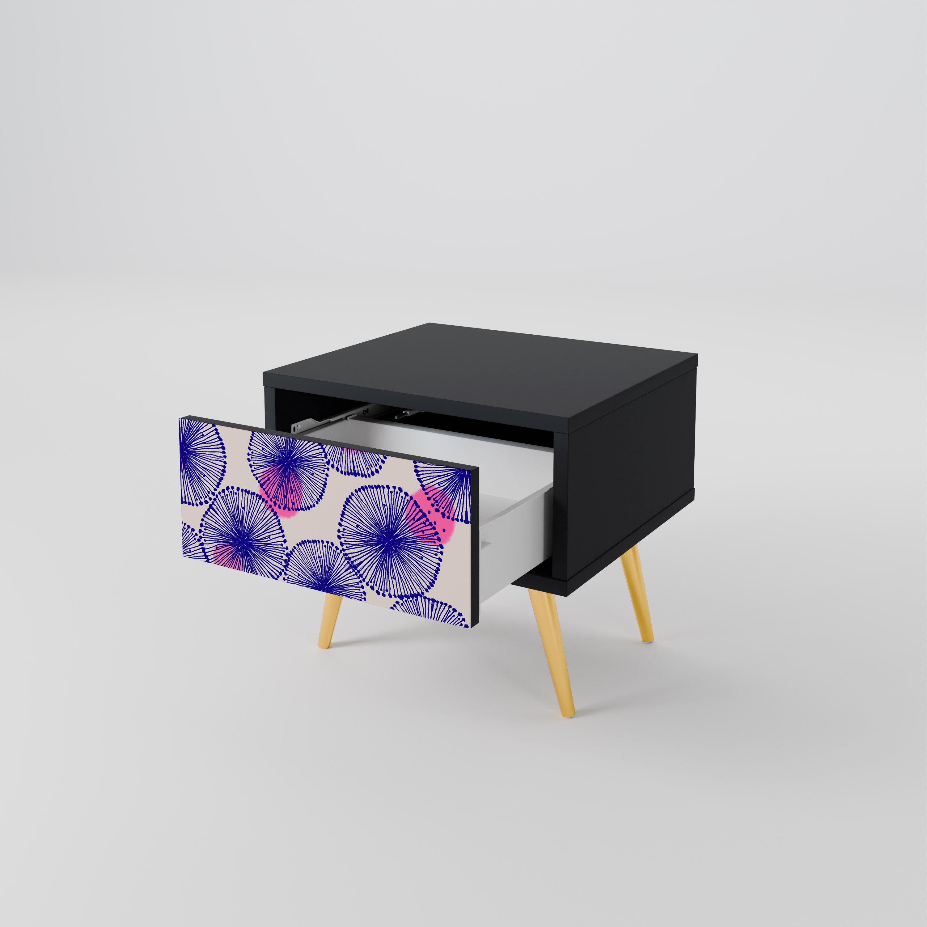 MAGIC NATURE Mesa de Cabeceira em Acabamento Preto