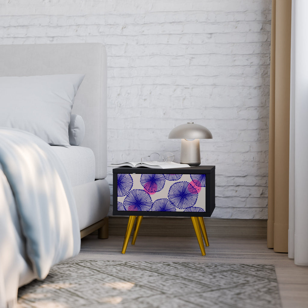 MAGIC NATURE Mesa de Cabeceira em Acabamento Preto