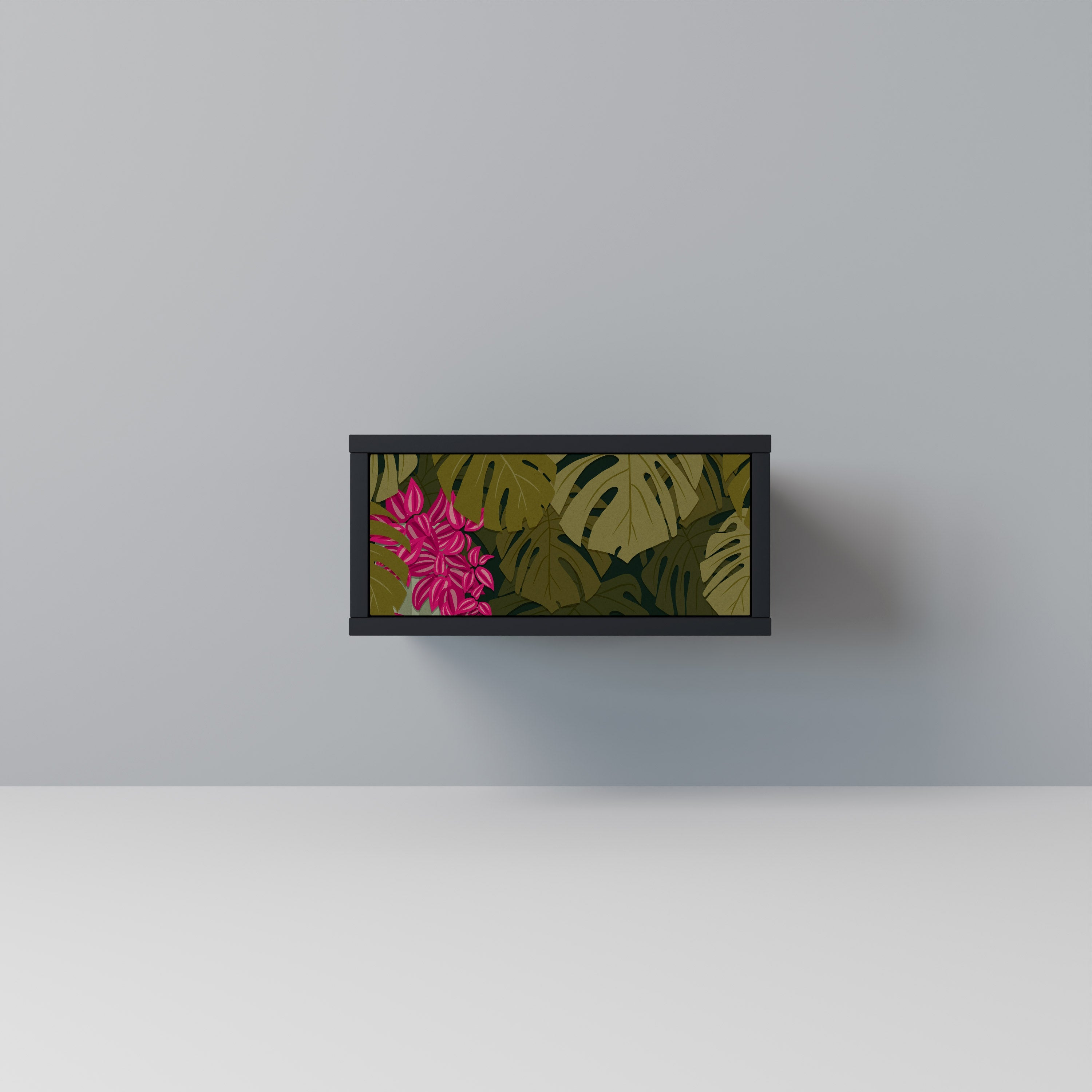 TROPICAL BEAUTY Mesa de Cabeceira em Acabamento Preto