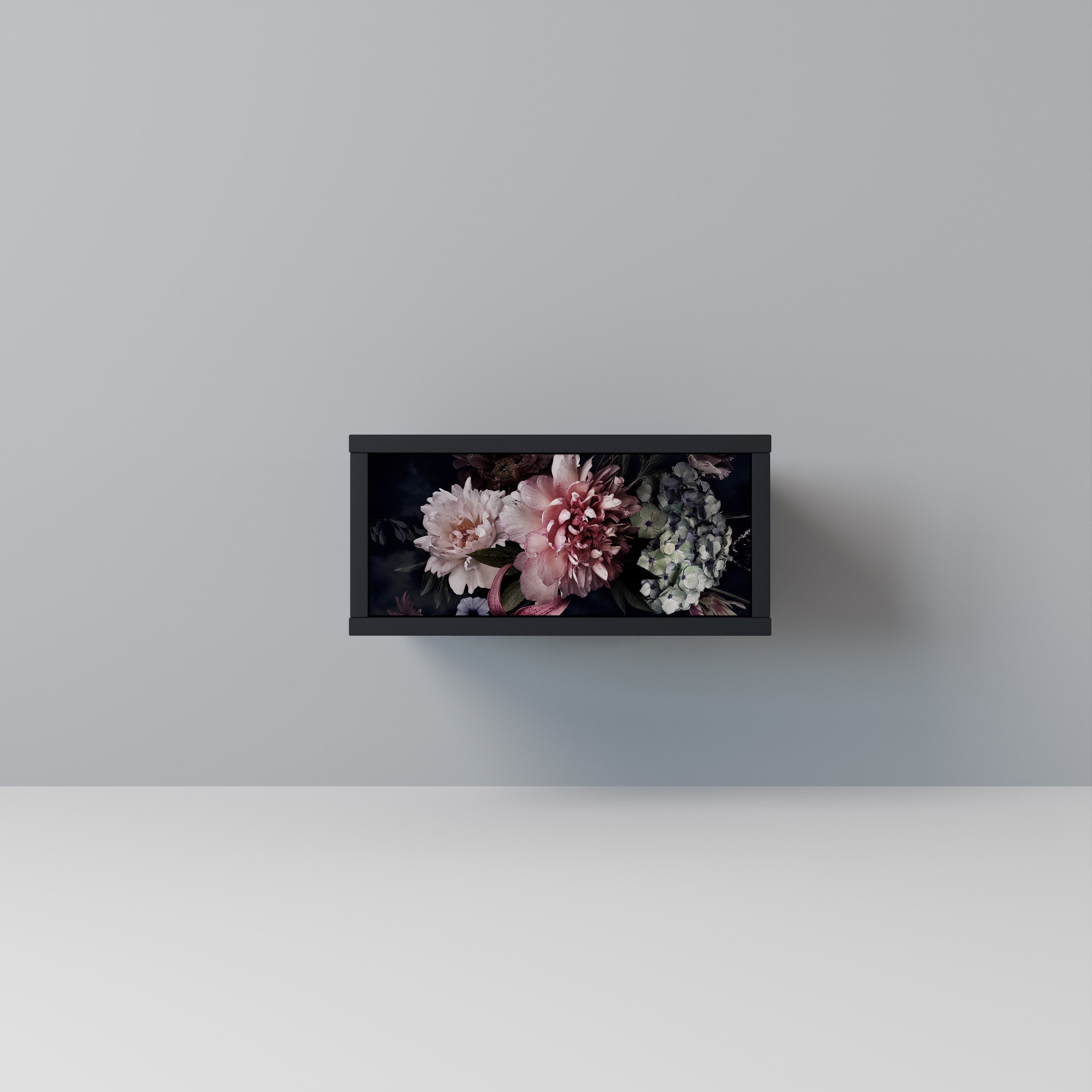 PURE BLOSSOM Mesa de Cabeceira em Acabamento Preto