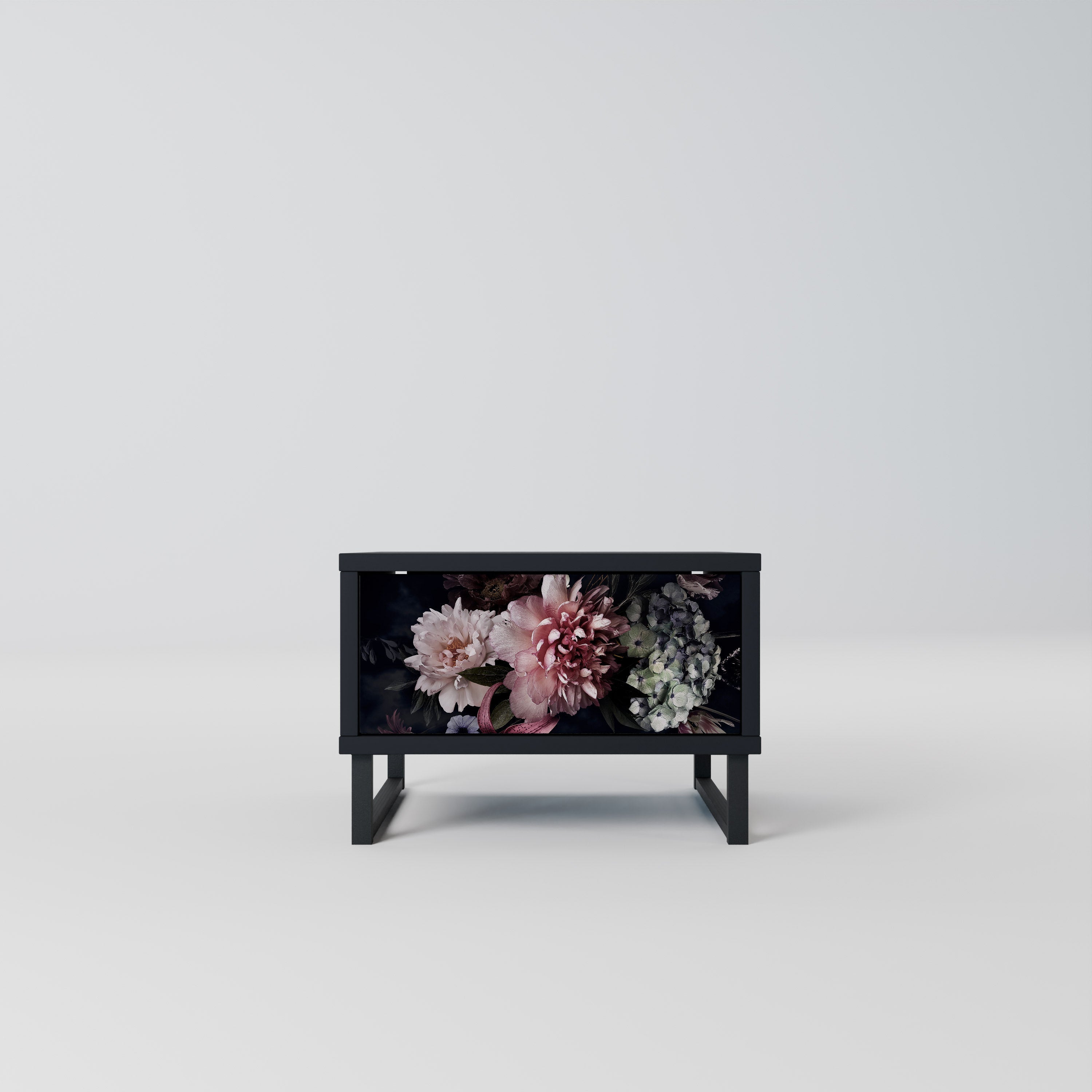 PURE BLOSSOM Mesa de Cabeceira em Acabamento Preto