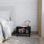 PURE BLOSSOM Mesa de Cabeceira em Acabamento Preto