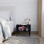 PURE BLOSSOM Mesa de Cabeceira em Acabamento Preto