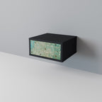 BLOOMING CHARM Nightstand in Black Finish