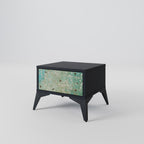 BLOOMING CHARM Nightstand in Black Finish
