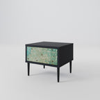 BLOOMING CHARM Nightstand in Black Finish