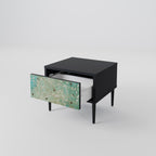 BLOOMING CHARM Nightstand in Black Finish