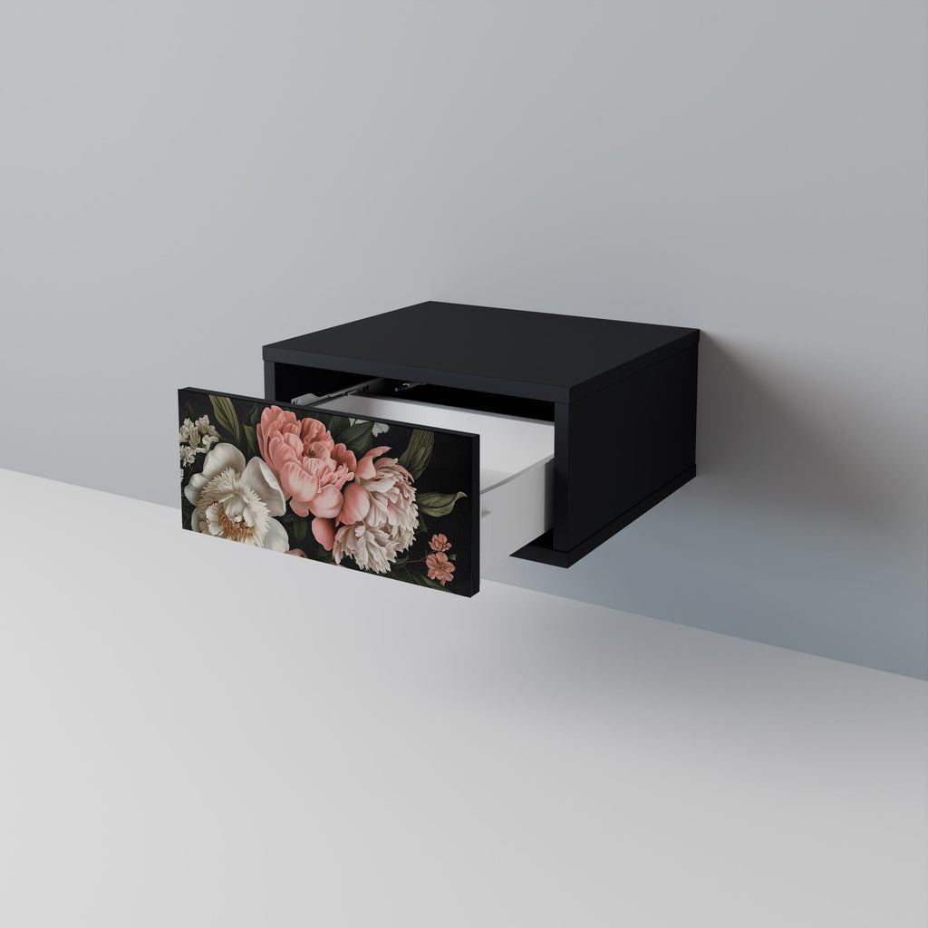 LUSH ELEGANCE Nightstand in Black Finish