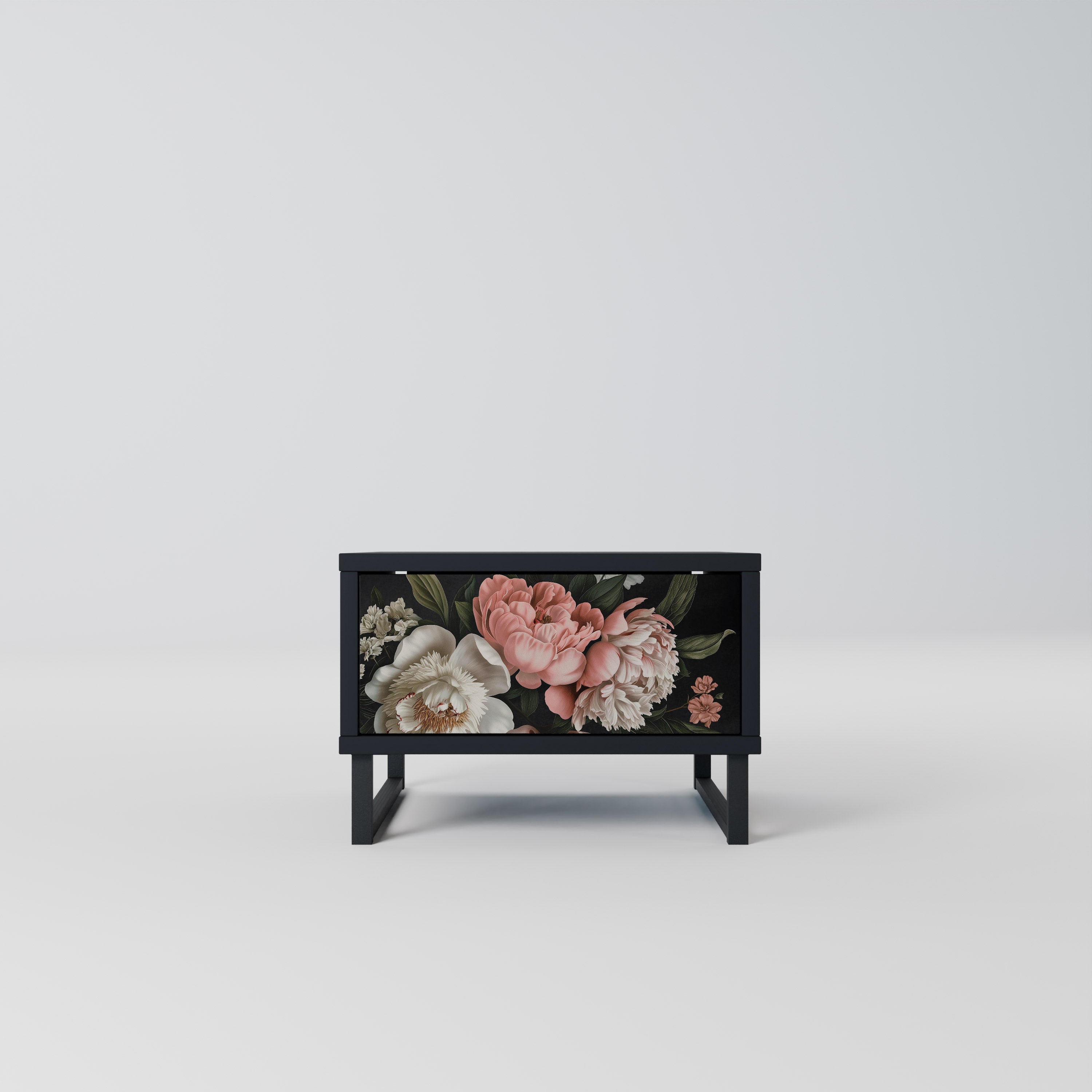 LUSH ELEGANCE Mesa de Cabeceira em Acabamento Preto