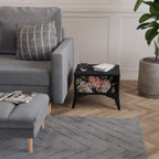 LUSH ELEGANCE Nightstand in Black Finish