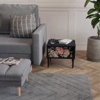 LUSH ELEGANCE Nightstand in Black Finish