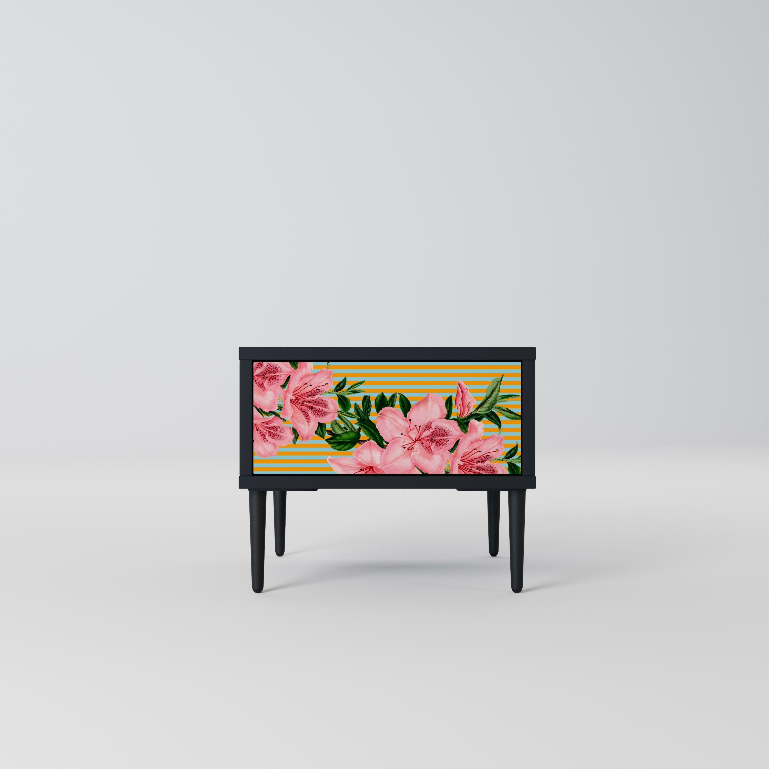 FRAGILE BEAUTY Mesa de Cabeceira em Acabamento Preto