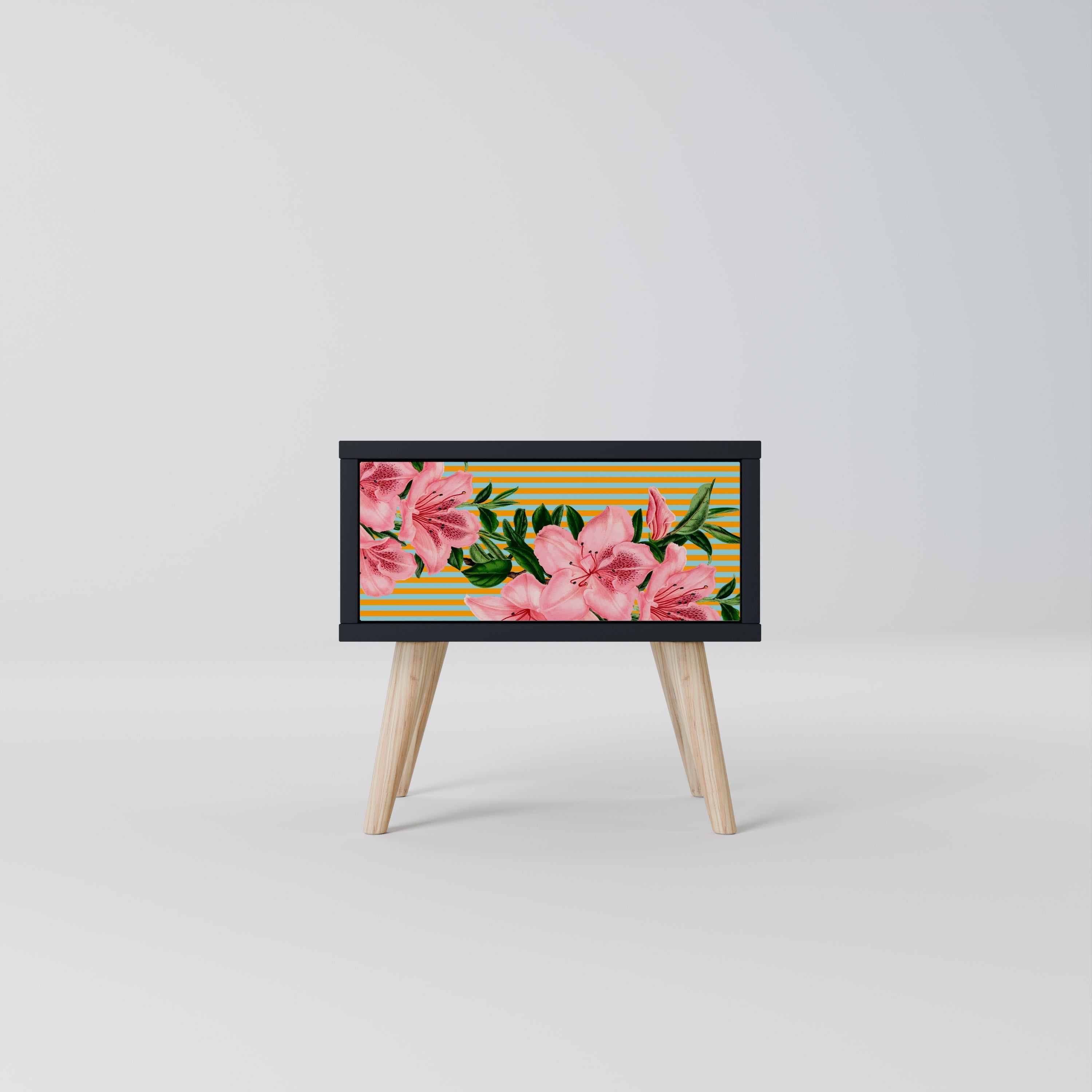 FRAGILE BEAUTY Mesa de Cabeceira em Acabamento Preto