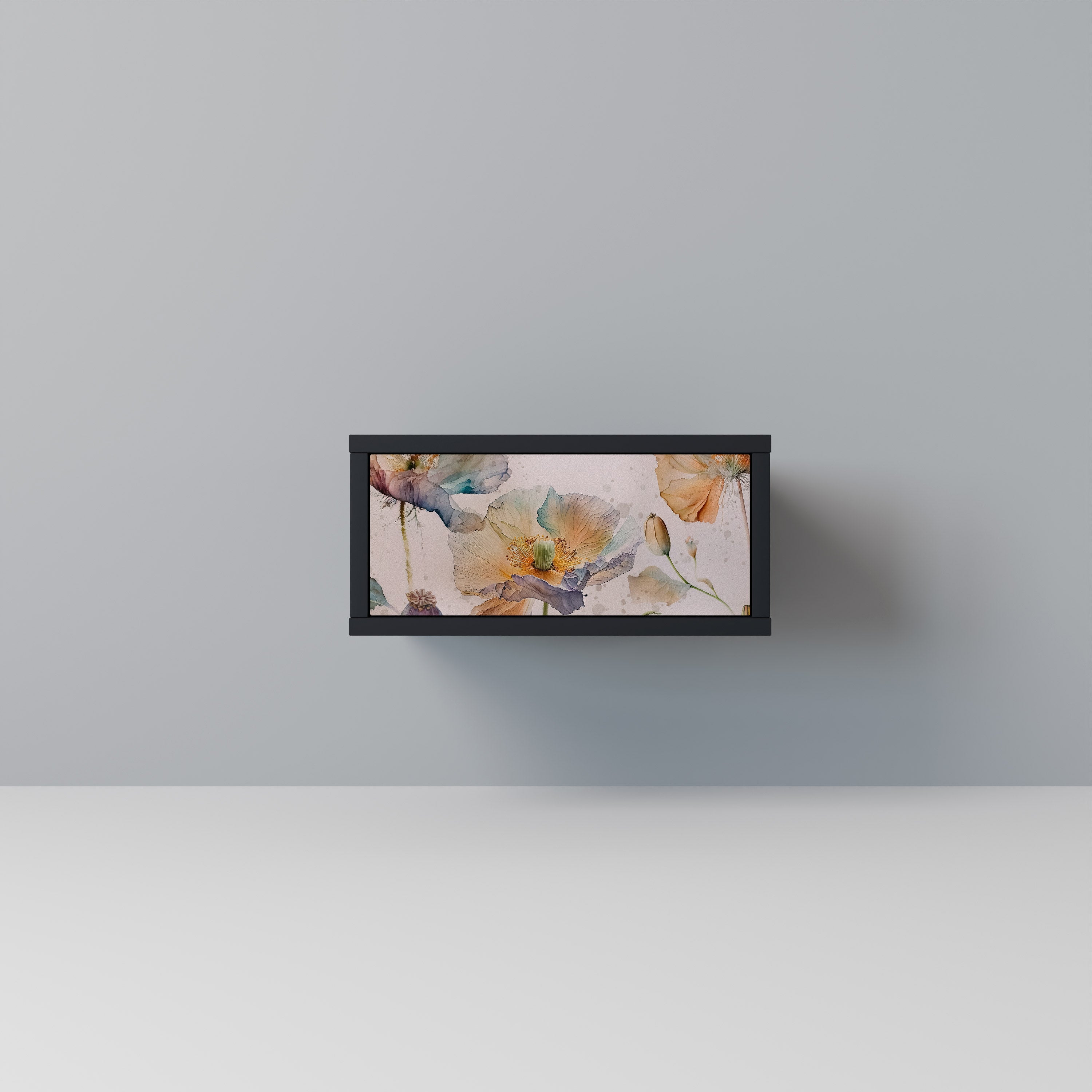 SOFTEN POPPY Mesa de Cabeceira em Acabamento Preto