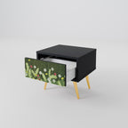 DANDELION AMUSE Nightstand in Black Finish