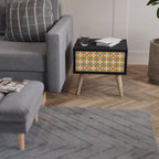 FLORAL DECOR Mesa de Cabeceira em Acabamento Preto