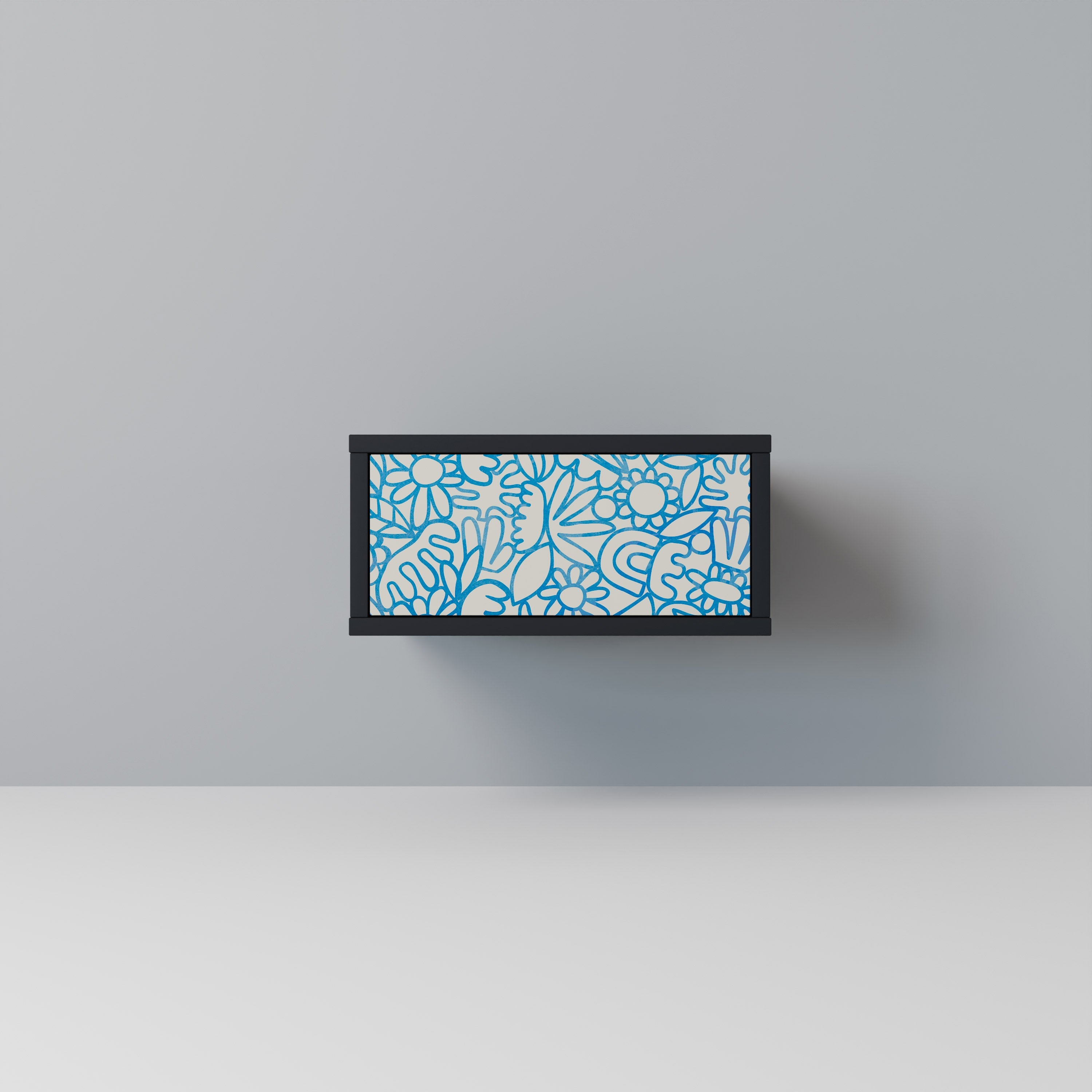 BLOOMY MORNING Mesa de Cabeceira em Acabamento Preto