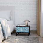 BLOOMY MORNING Mesa de Cabeceira em Acabamento Preto