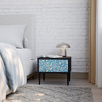 BLOOMY MORNING Mesa de Cabeceira em Acabamento Preto