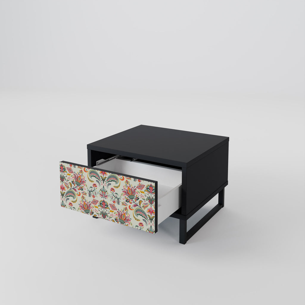 ORGANIC FOLKLORE Nightstand in Black Finish