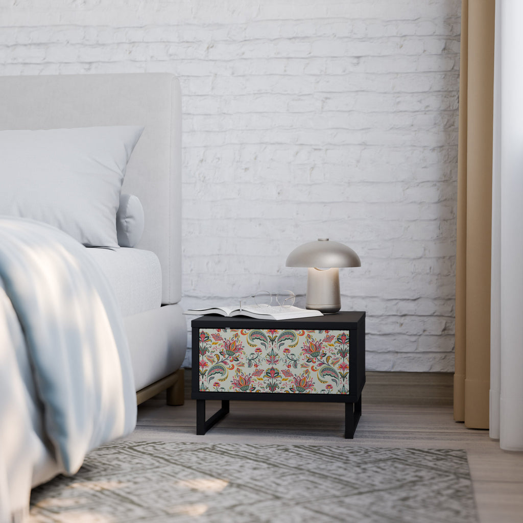 ORGANIC FOLKLORE Nightstand in Black Finish