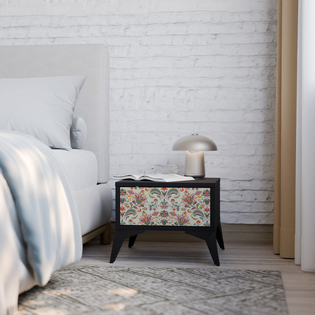 ORGANIC FOLKLORE Nightstand in Black Finish