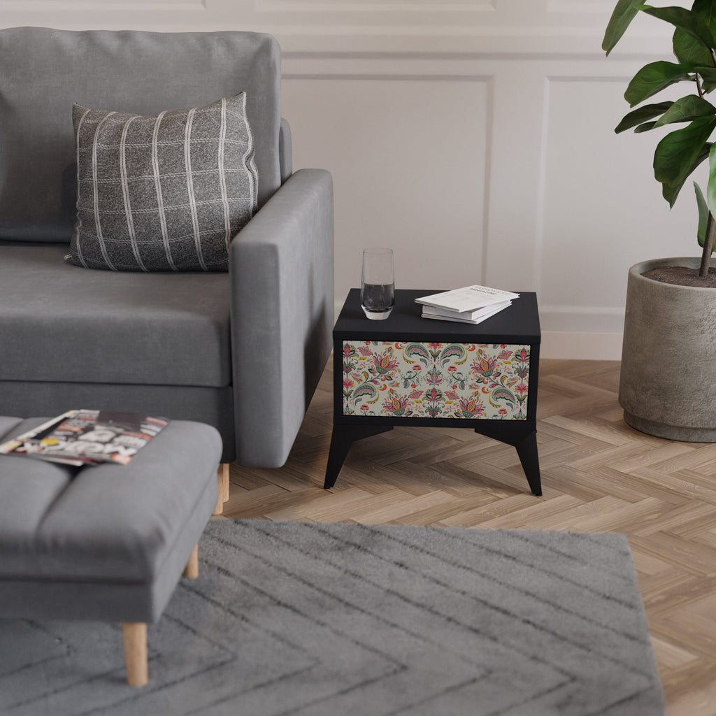 ORGANIC FOLKLORE Nightstand in Black Finish