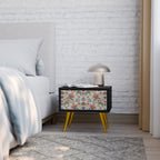 ORGANIC FOLKLORE Nightstand in Black Finish