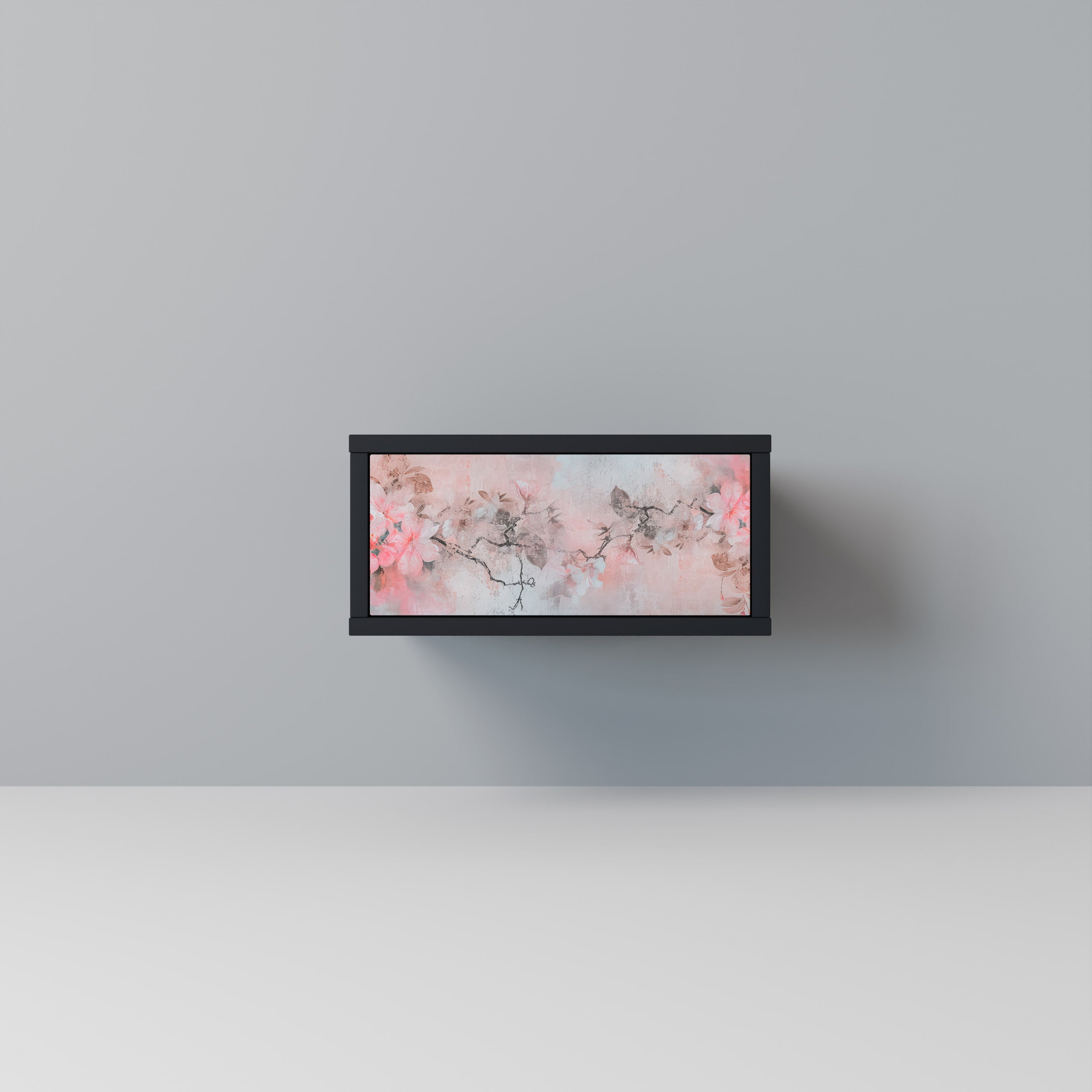 CHERRY BLOSSOM Mesa de Cabeceira em Acabamento Preto