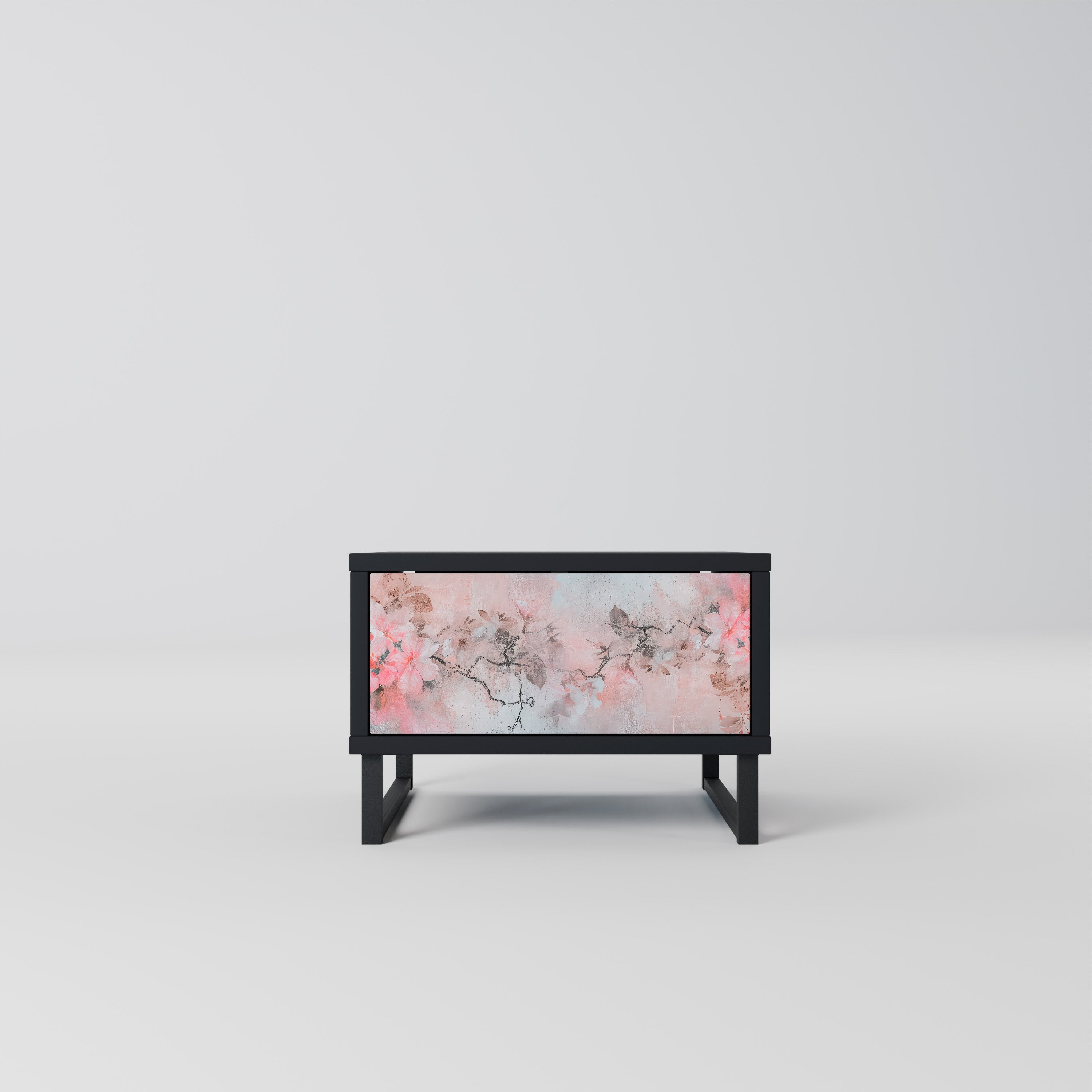 CHERRY BLOSSOM Mesa de Cabeceira em Acabamento Preto