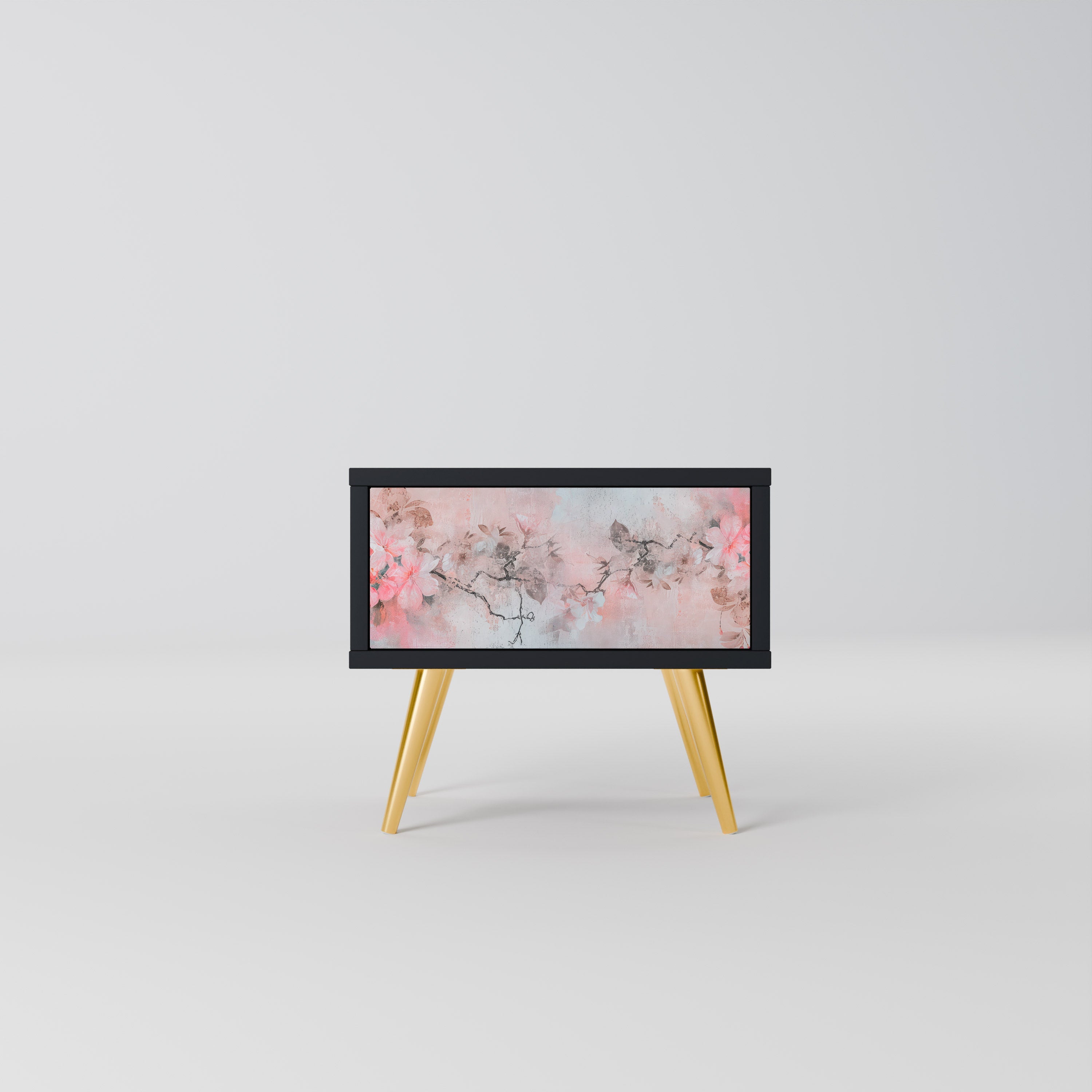 CHERRY BLOSSOM Mesa de Cabeceira em Acabamento Preto