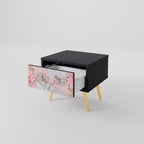 CHERRY BLOSSOM Nightstand in Black Finish