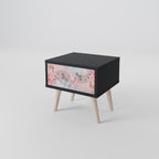 CHERRY BLOSSOM Nightstand in Black Finish