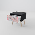 CHERRY BLOSSOM Nightstand in Black Finish