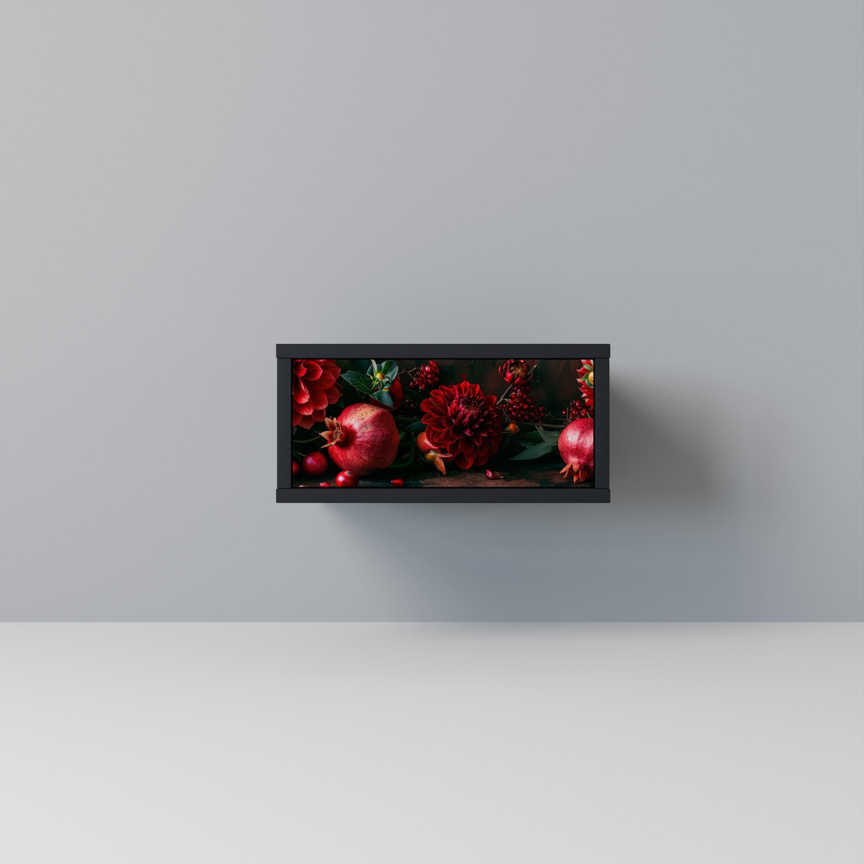 DAHLIAS AND POMEGRANATES Mesa de Cabeceira em Acabamento Preto