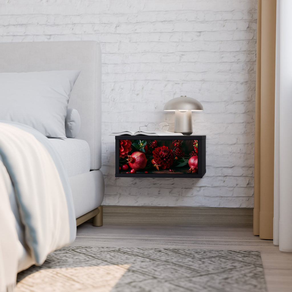 DAHLIAS AND POMEGRANATES Mesa de Cabeceira em Acabamento Preto