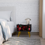 DAHLIAS AND POMEGRANATES Mesa de Cabeceira em Acabamento Preto