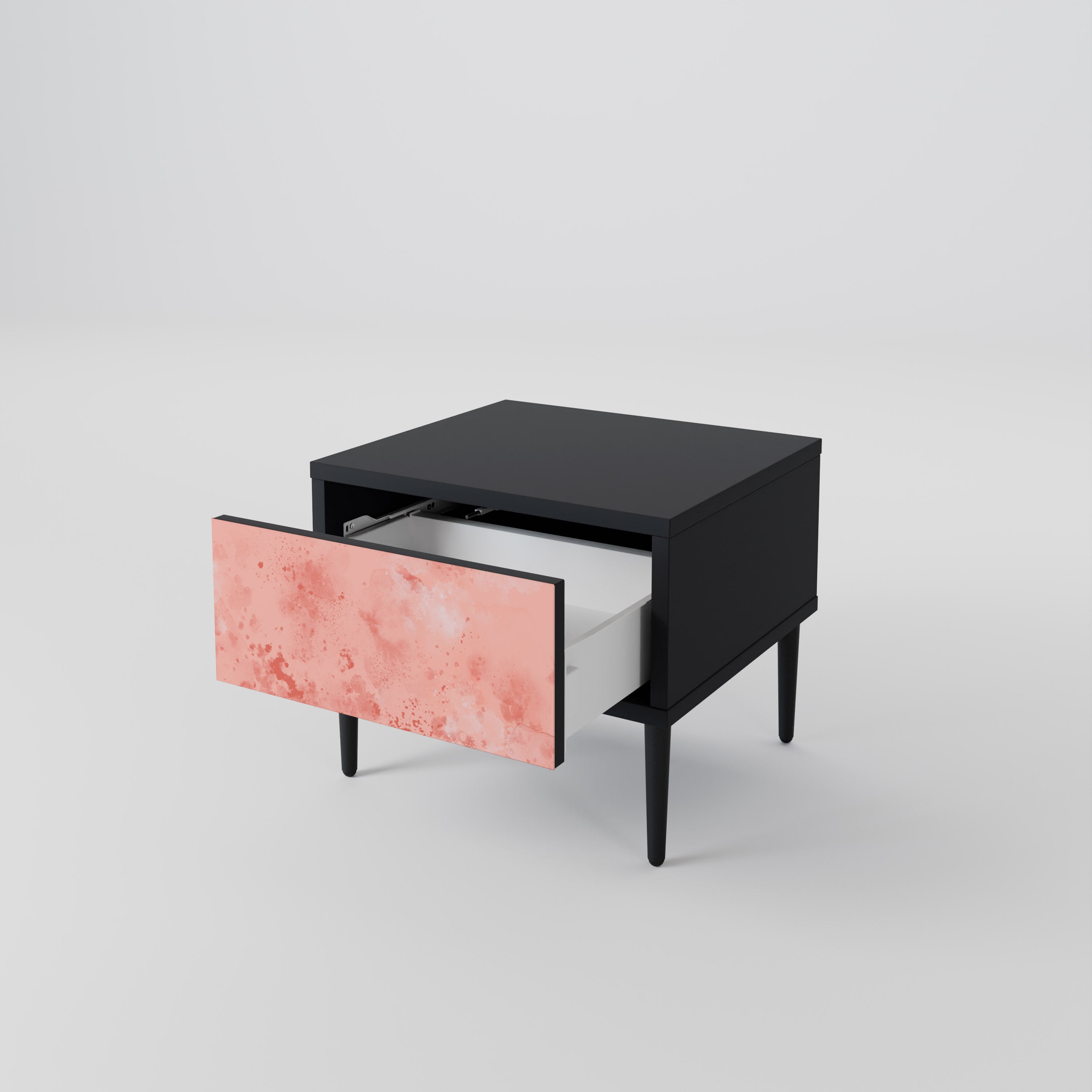 CRANE DANCE Nightstand in Black Finish
