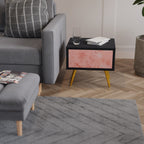 CRANE DANCE Nightstand in Black Finish