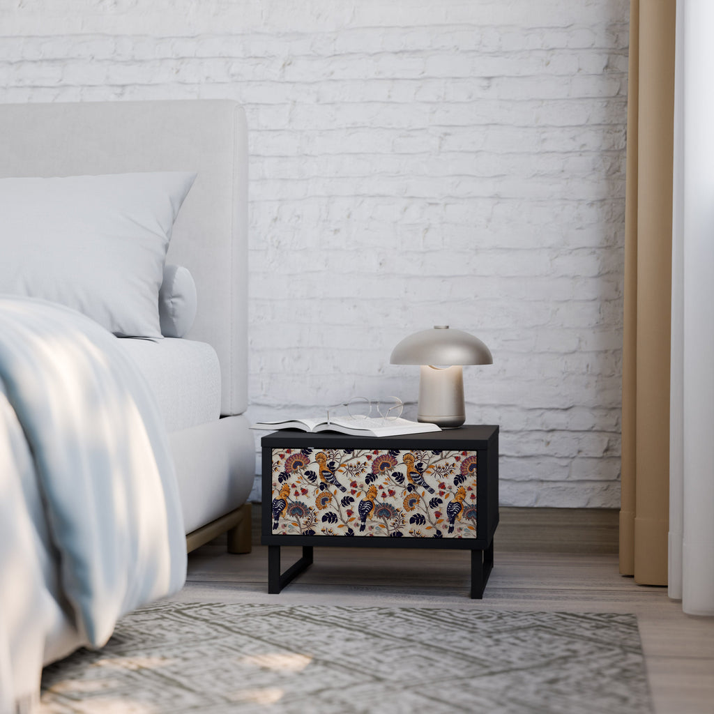 EMINENT HOOPOE Mesa de Cabeceira em Acabamento Preto