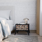 EMINENT HOOPOE Mesa de Cabeceira em Acabamento Preto