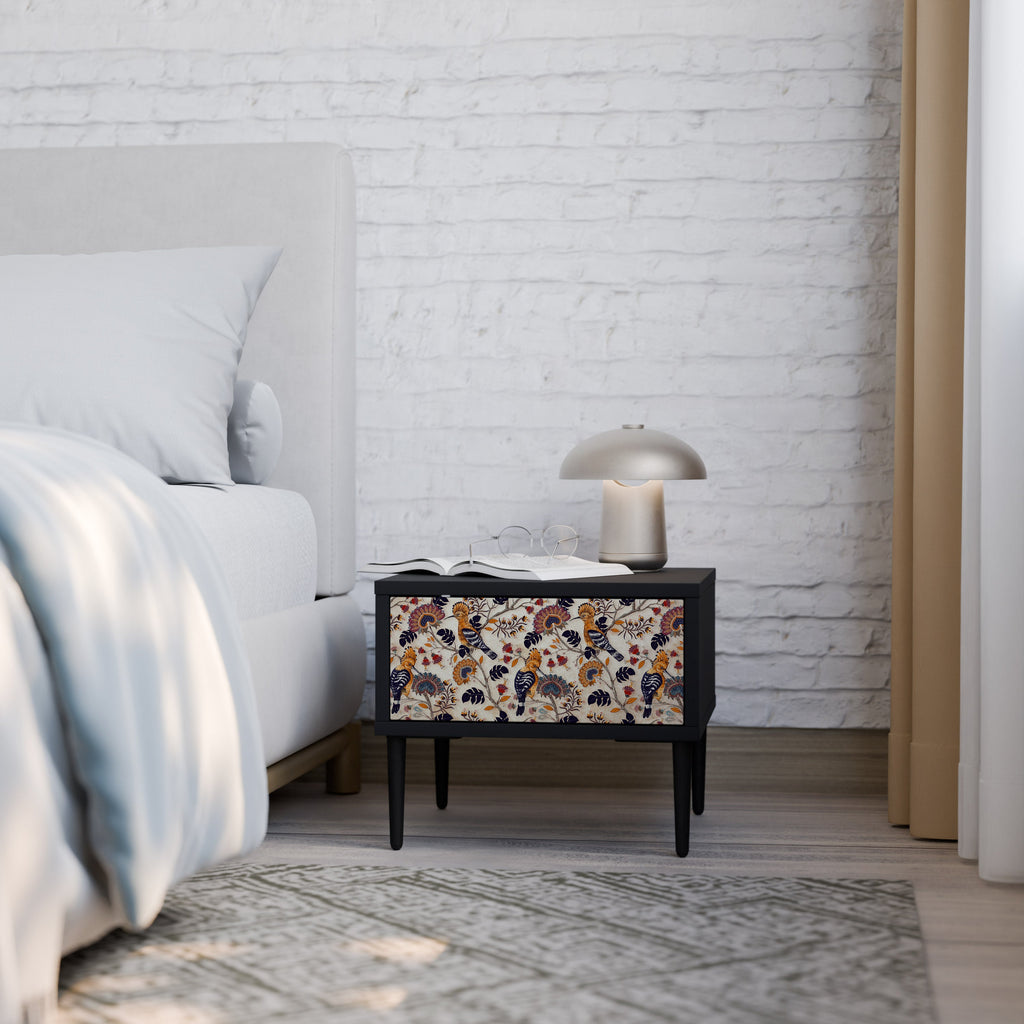 EMINENT HOOPOE Mesa de Cabeceira em Acabamento Preto