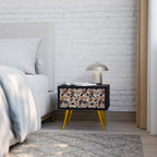 EMINENT HOOPOE Mesa de Cabeceira em Acabamento Preto