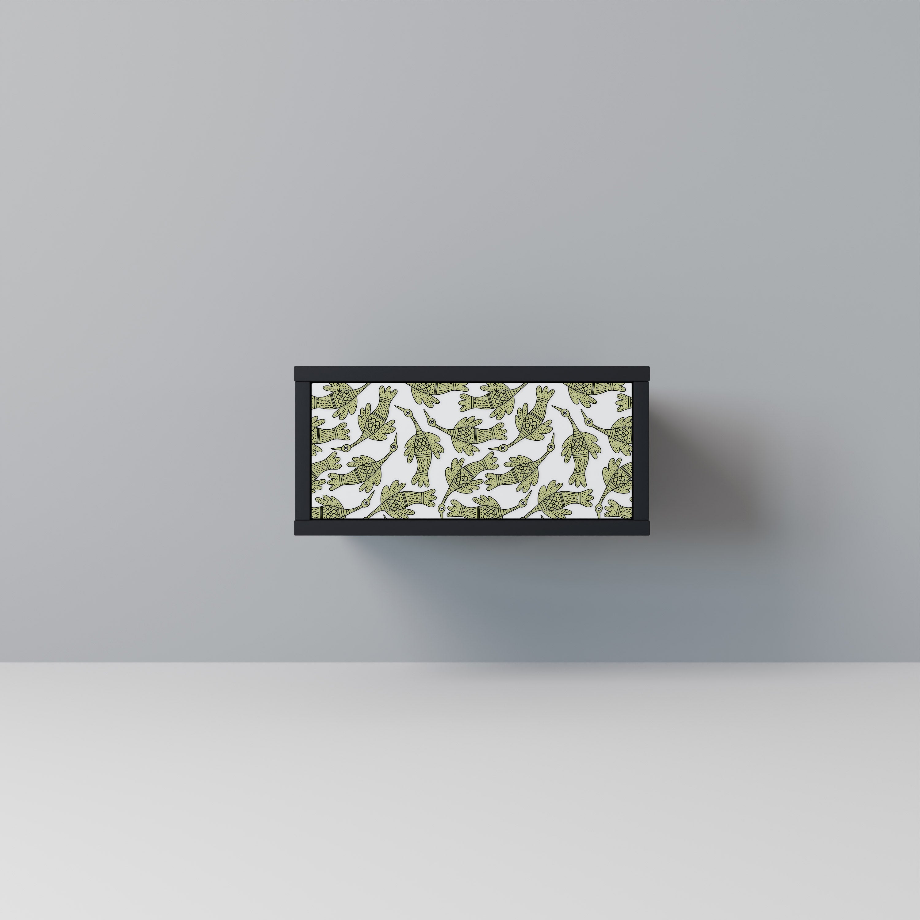 SEEDLING SONGBIRD Mesa de Cabeceira em Acabamento Preto