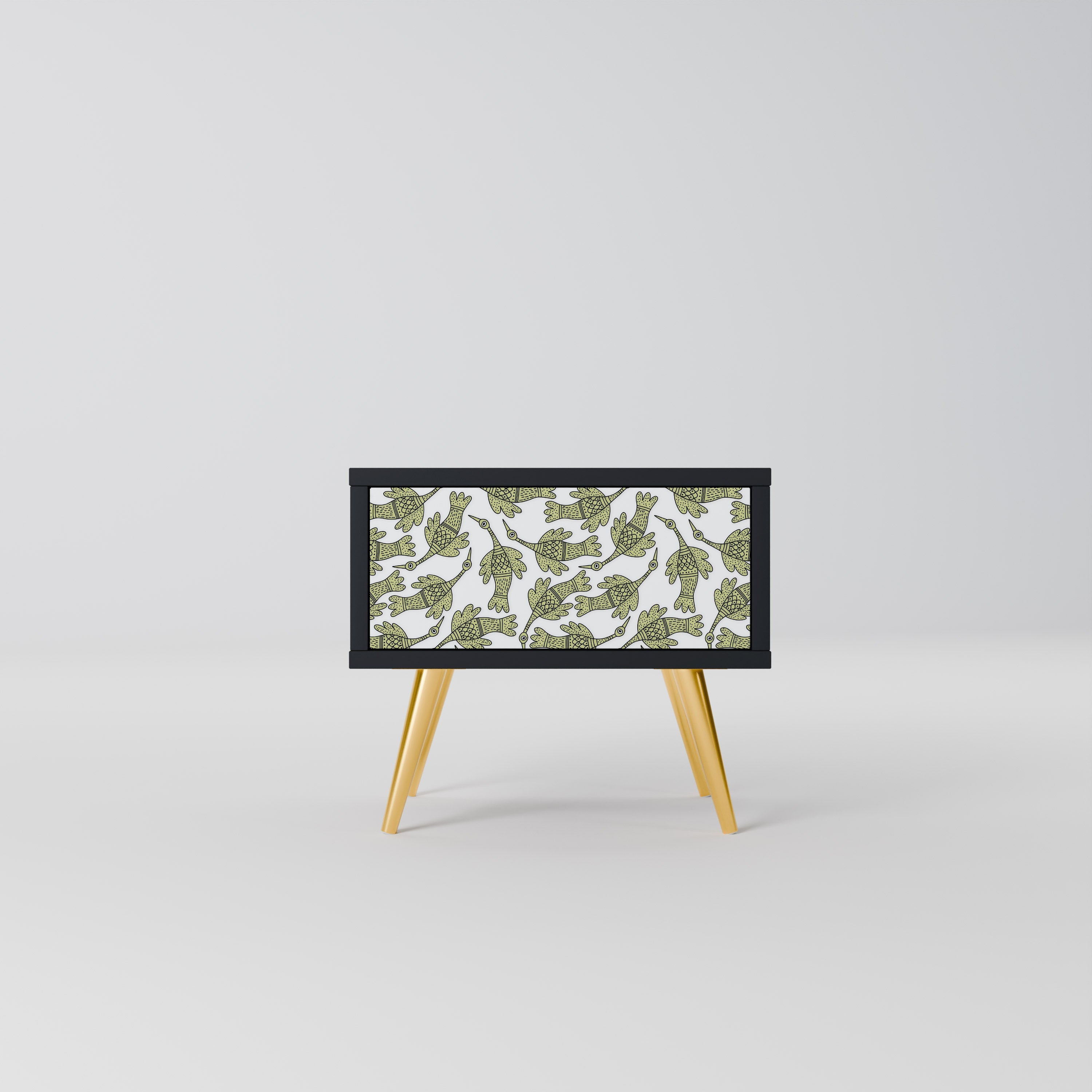 SEEDLING SONGBIRD Mesa de Cabeceira em Acabamento Preto