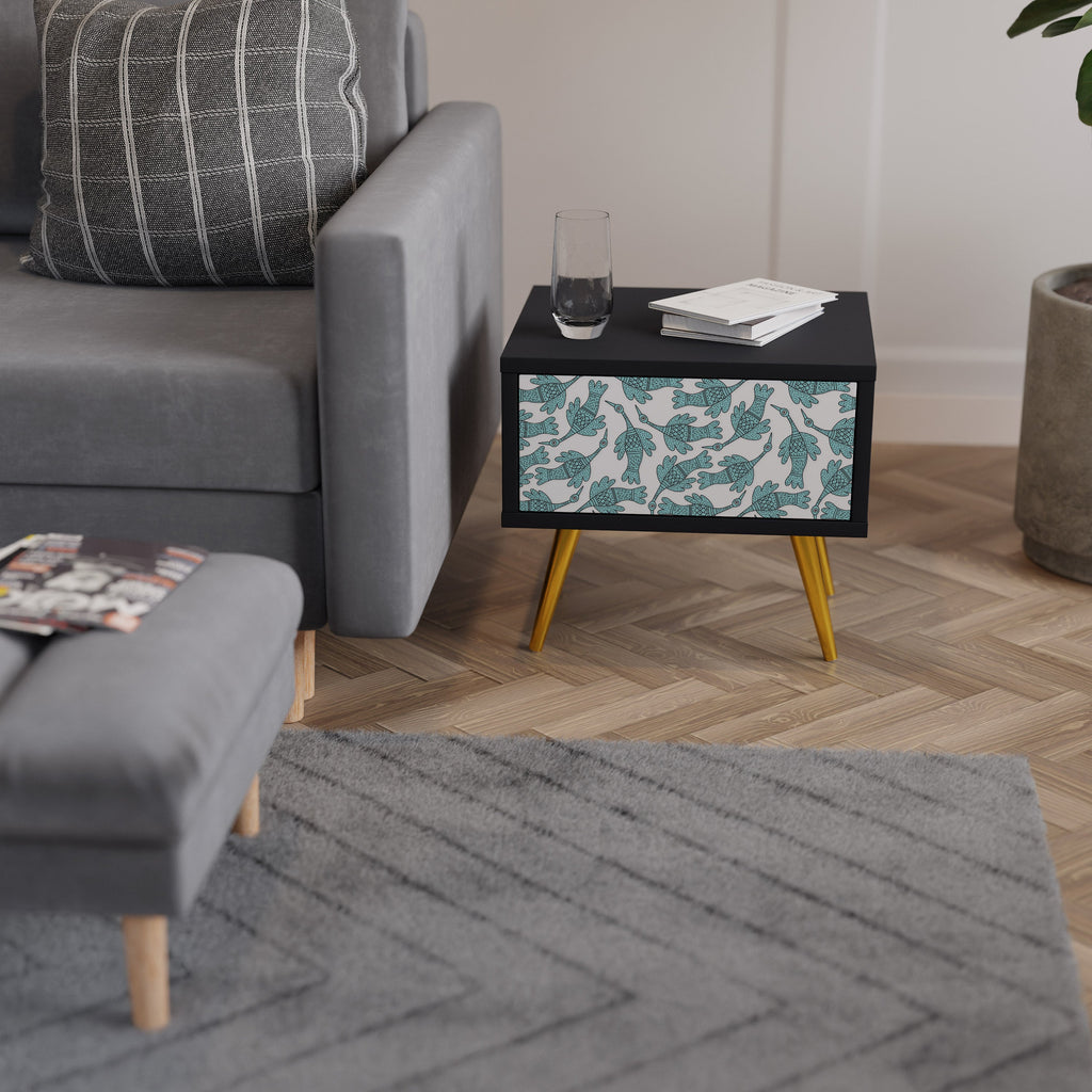 WATERSPOUT SONGIBIRD Mesa de Cabeceira em Acabamento Preto