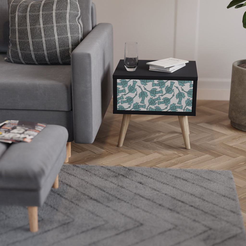 WATERSPOUT SONGIBIRD Mesa de Cabeceira em Acabamento Preto